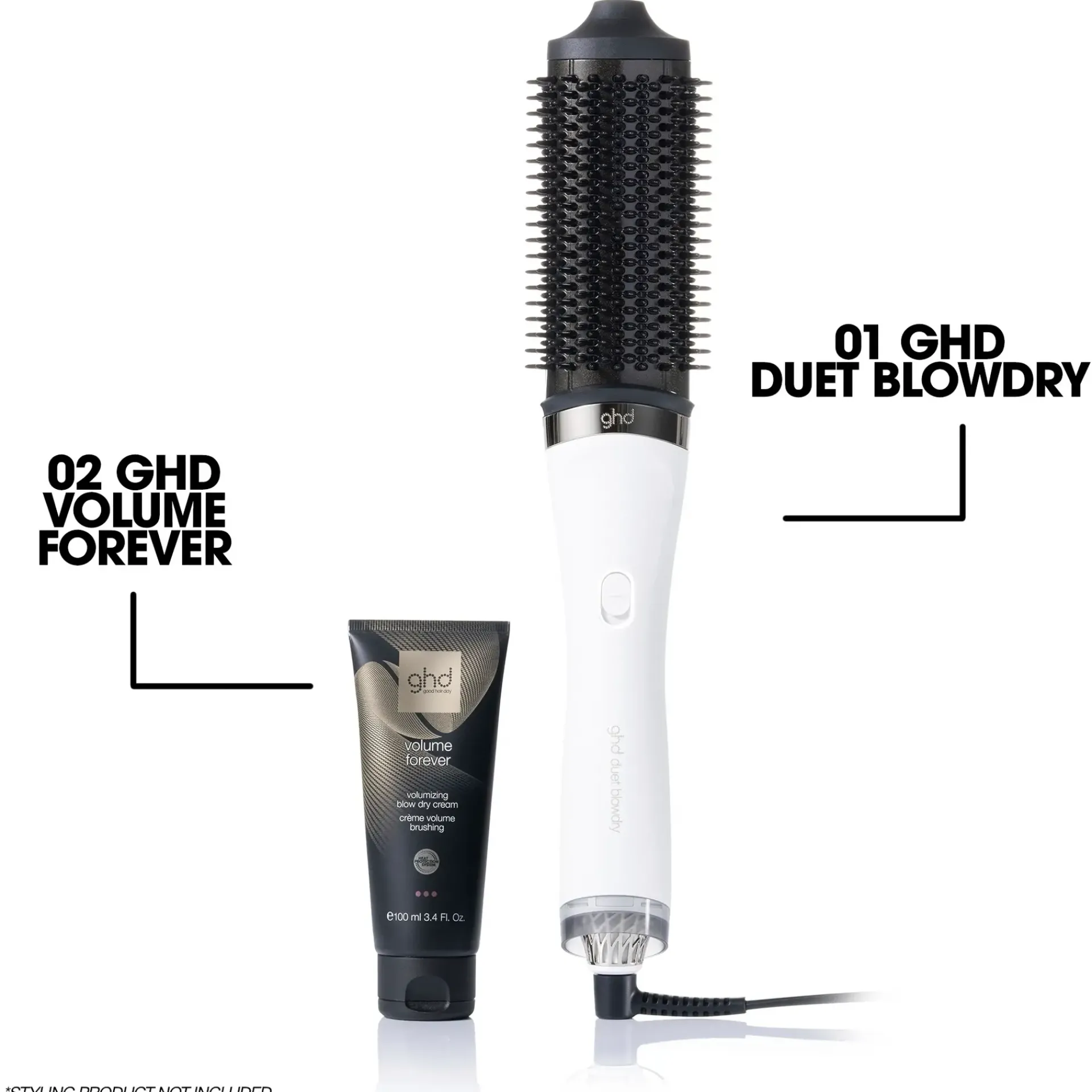 ghd Hiusten Muotoilulaitteet<Duet Blow Dry 2-in-1 Hair Dryer Brush White lämpökiharrin