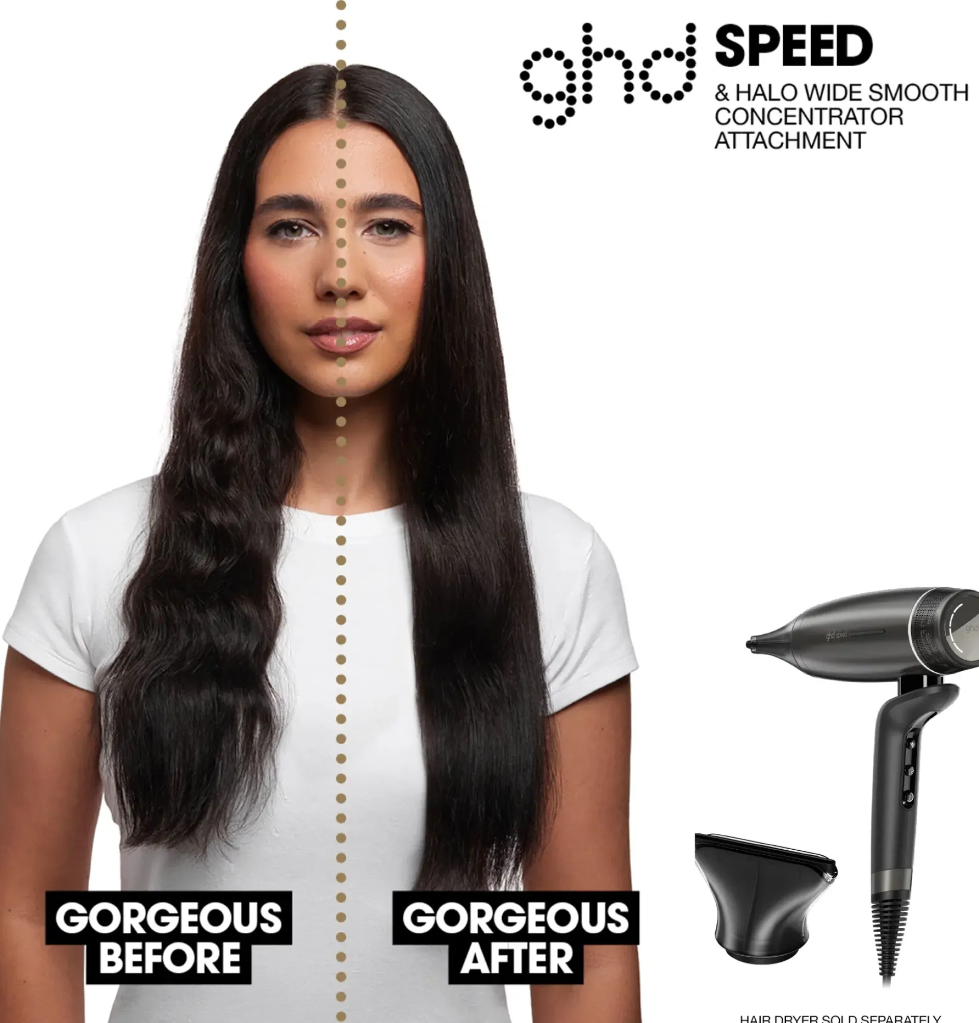 ghd Hiusten Muotoilulaitteet<Halo Wide Smoothing Concentrator Nozzle suutin, 88mm