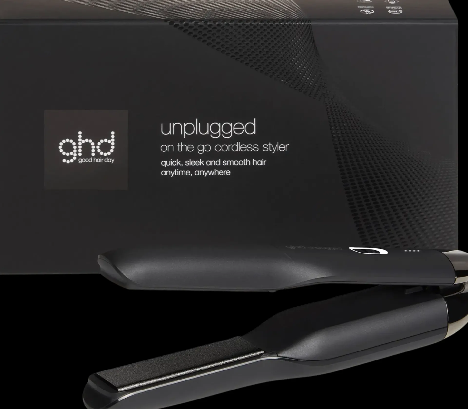 ghd Hiusten Muotoilulaitteet<unplugged cordless styler black langaton muotoilurauta