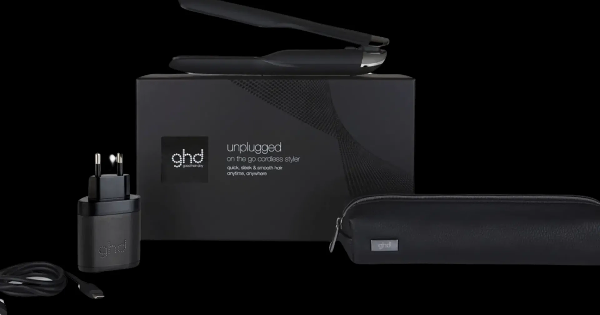 ghd Hiusten Muotoilulaitteet<unplugged cordless styler black langaton muotoilurauta