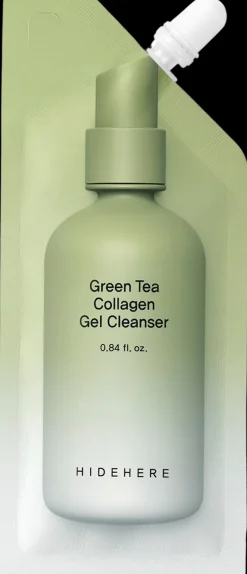 HIDEHERE Korealainen Ihonhoito|Matkakokoiset Tuotteet<Green Tea Collagen Gel Cleanser -kasvojenpuhdistusgeeli 25ml
