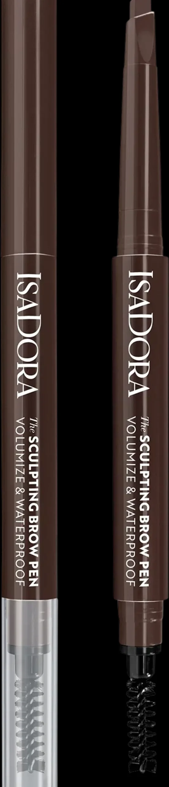IsaDora Hajusteettomat Meikit|Silmämeikit<Sculpting Brow Pen With Brush kulmakynä 80 Dark Brown 0,2 g