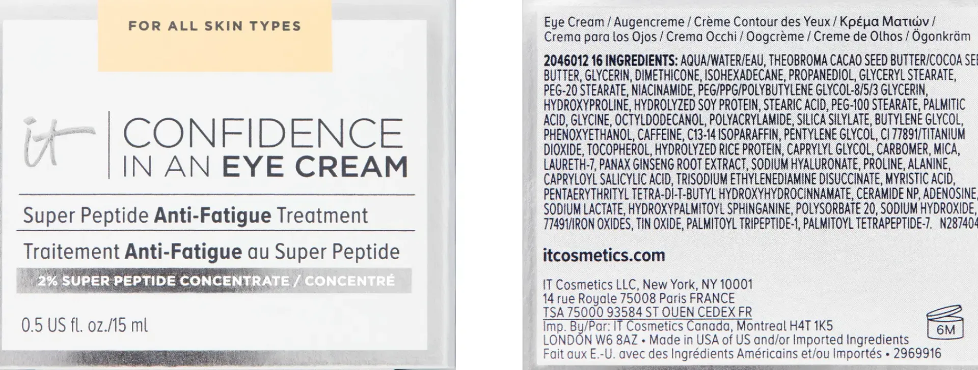 IT Cosmetics Kasvojenhoito<Confidence in a Eye Cream silmänympärysvoide 15 ml