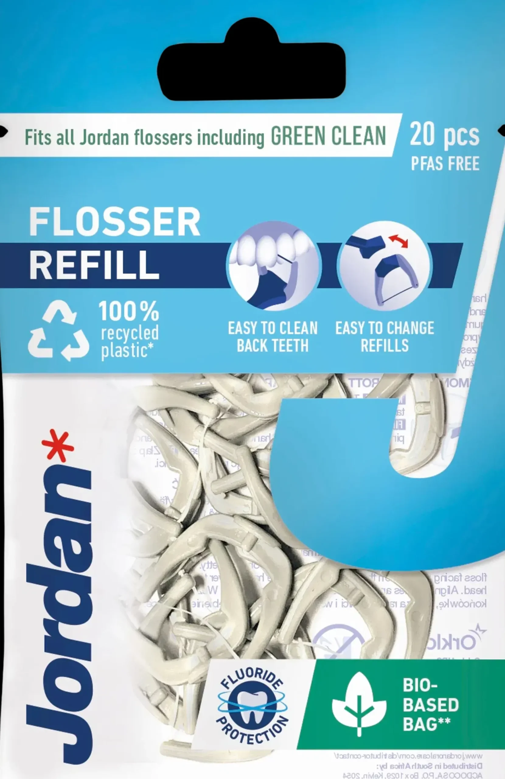 Jordan Suuhygienia|Suuhygienia<Easy Clean Flosser refill täyttöpakkaus 20kpl