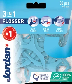 Jordan Suuhygienia|Suuhygienia<3-in-1 Flosser hammaslankain 36kpl