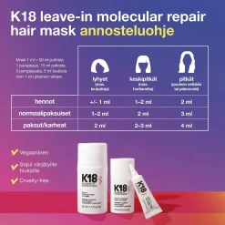 K18 Hiusnaamiot Ja -Tehohoidot|Hiustenhoito<Molecular repair hair mask hiusnaamio 50 ml