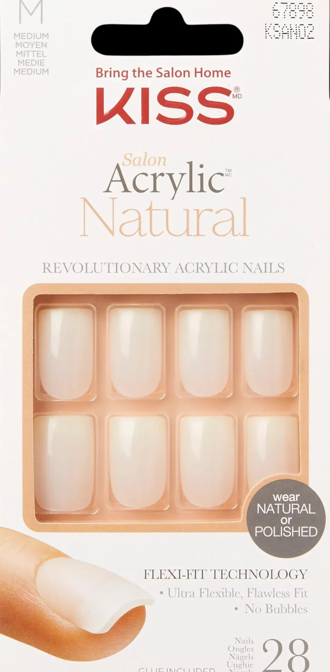 Kiss Kynsimeikit Ja Kynsienhoito<Salon Acrylic Natural kynnet - Euphoria 28 kpl