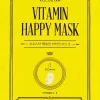Kocostar Korealainen Ihonhoito|Ihonhoidon Tehoaineet<Vitamin Happy Mask kirkastava kangasnaamio 1 kpl
