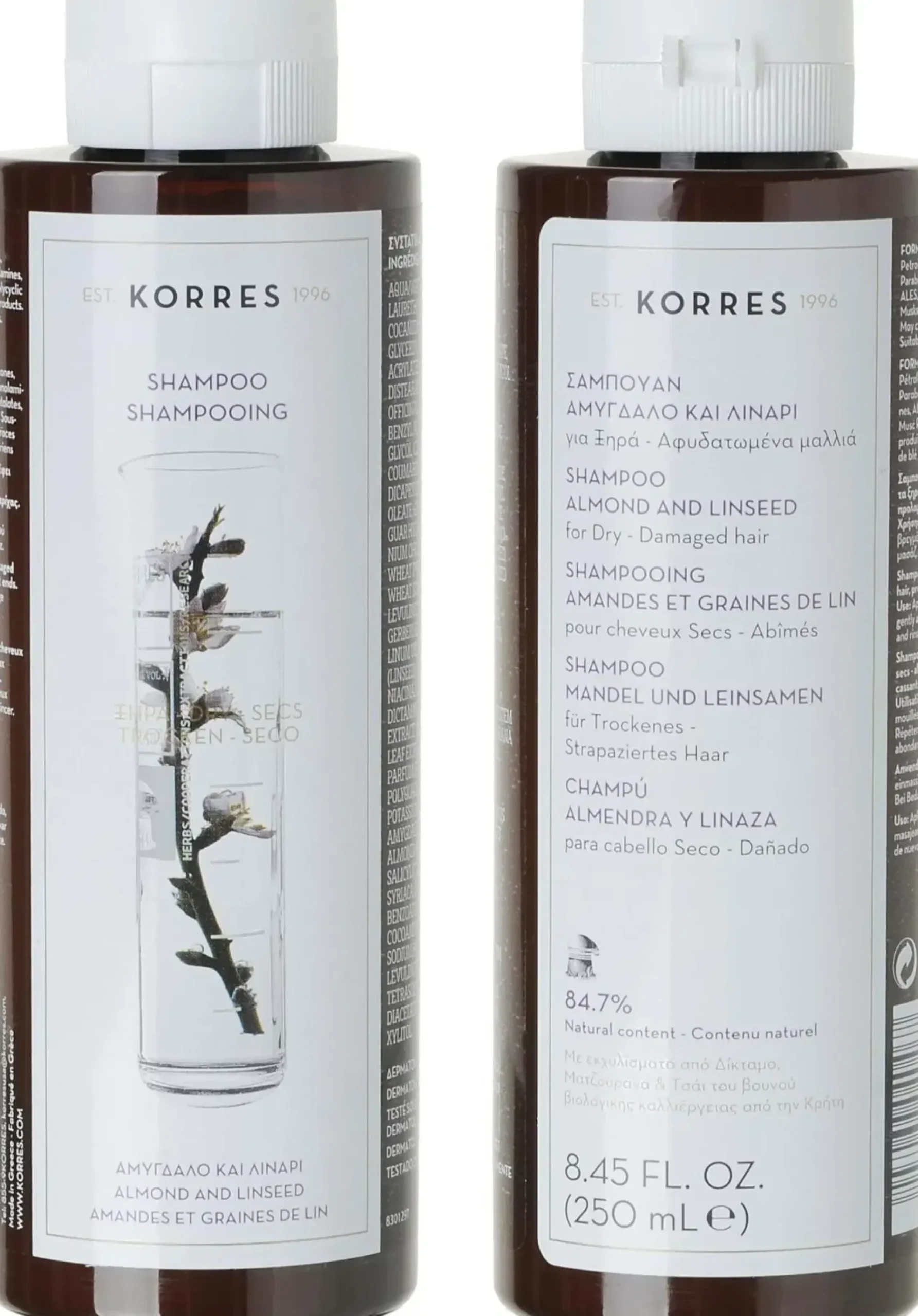 Korres Hiustenhoito|Shampoot<Almond & Lindseed Shampoo 250 ml