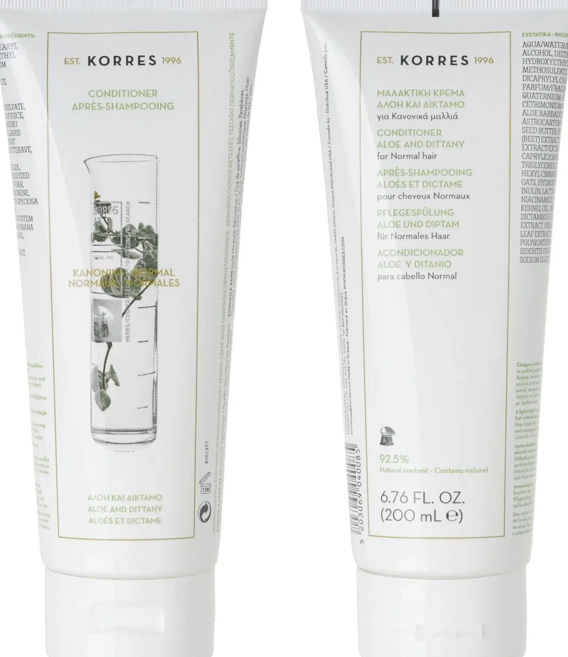 Korres Hiustenhoito<Aloe & Dittany Conditoner hoitoaine 200 ml