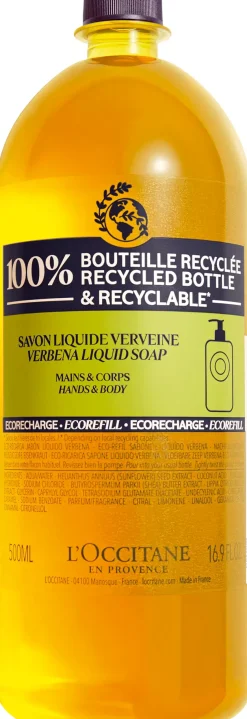 L’Occitane en Provence Vartalonhoito<L'Occitane Shea Verbena Liquid Soap täyttöpakkaus 500 ml