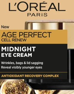 L'Oréal Paris Kasvojenhoito<Age Perfect Cell Renew Midnight Eye Cream silmänympärysvoide normaalille iholle 15ml
