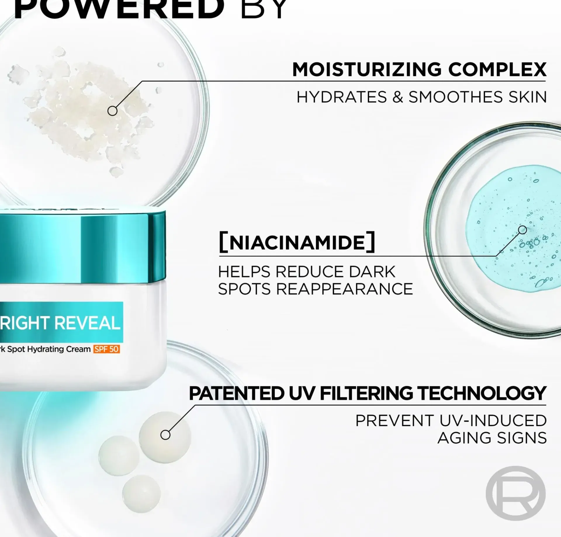 L'Oréal Paris Kasvojenhoito<Bright Reveal Niacinamide Dark Spot Hydrating Cream SK 50 päivävoide 50ml
