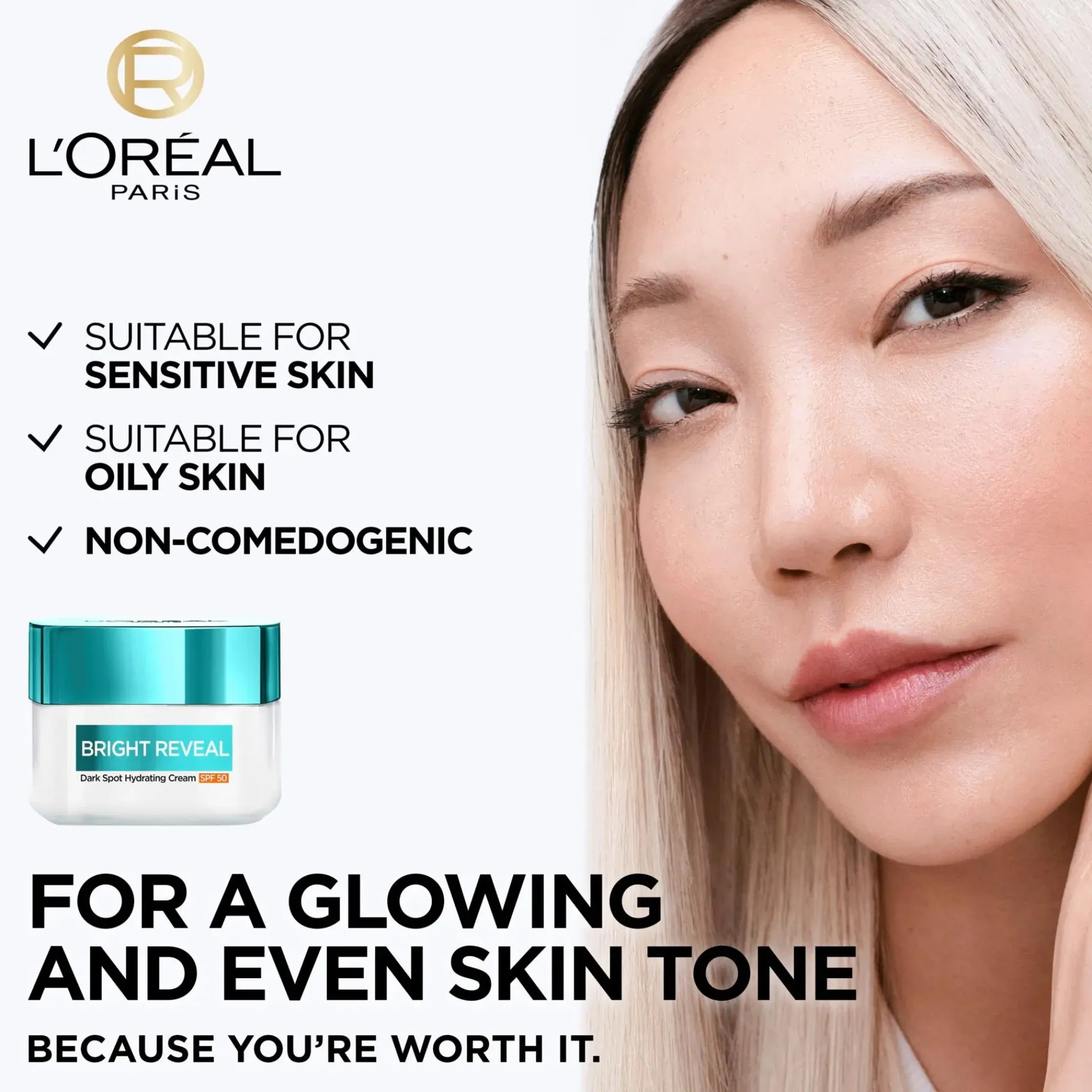 L'Oréal Paris Kasvojenhoito<Bright Reveal Niacinamide Dark Spot Hydrating Cream SK 50 päivävoide 50ml
