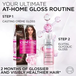 L'Oréal Paris Hiusvärit<Casting Crème Gloss 415 Iced Brown Syvä Kastanjanruskea kevytväri 1kpl