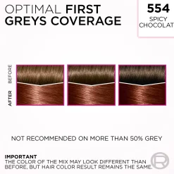 L'Oréal Paris Hiusvärit<Casting Crème Gloss 554 Spicy Choco Vaaleanruskea Mahonkikupari kevytväri 1kpl