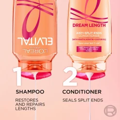 L'Oréal Paris Shampoot<Elvital Dream Length Restoring shampoo pitkille, vaurioituneille hiuksille 250ml