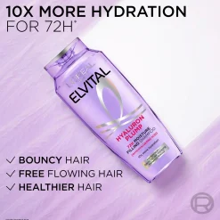 L'Oréal Paris Shampoot<Elvital Hyaluron Plump shampoo kosteutta kaipaaville hiuksille 250ml