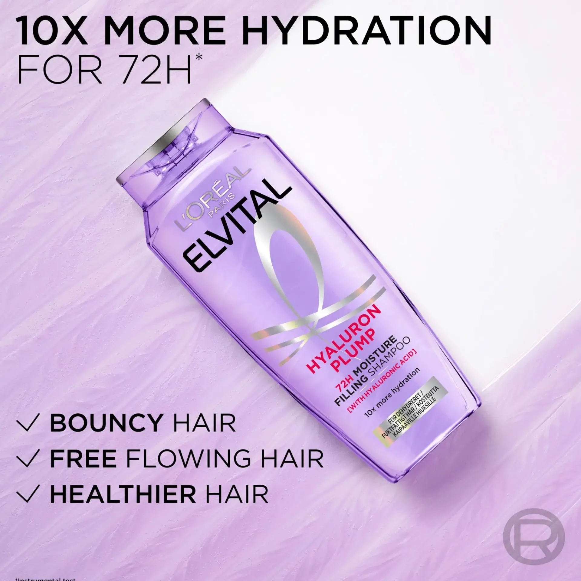 L'Oréal Paris Shampoot<Elvital Hyaluron Plump shampoo kosteutta kaipaaville hiuksille 250ml