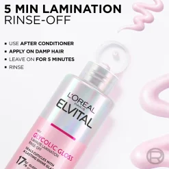 L'Oréal Paris Hiustenhoito<Elvital 200ml Glycolic Gloss huuhdeltava käsittely kiillottomille hiuksille 200ml