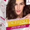 L'Oréal Paris Hiusvärit<Excellence Creme 4 Brown Tummanruskea kestoväri 1kpl