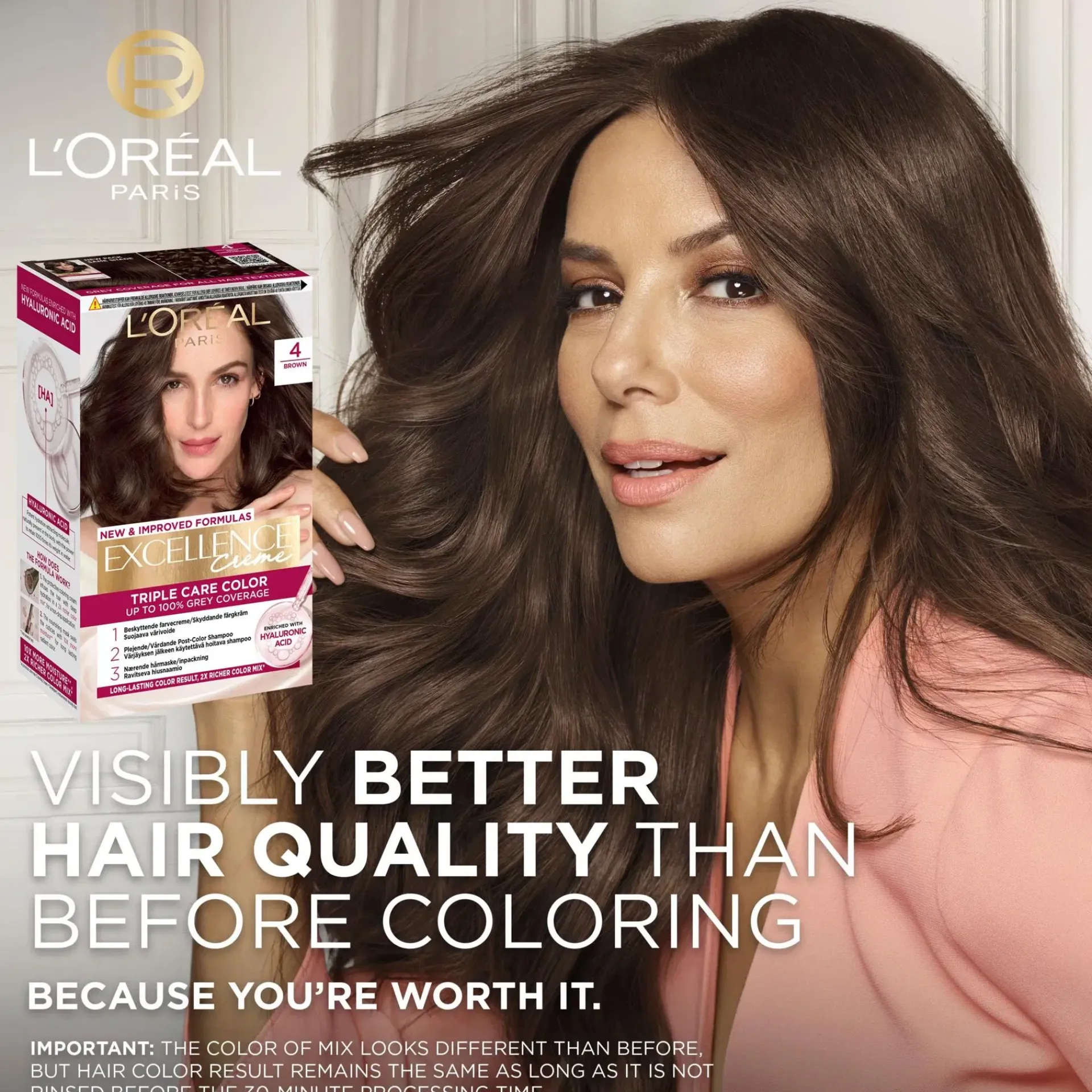 L'Oréal Paris Hiusvärit<Excellence Creme 4 Brown Tummanruskea kestoväri 1kpl