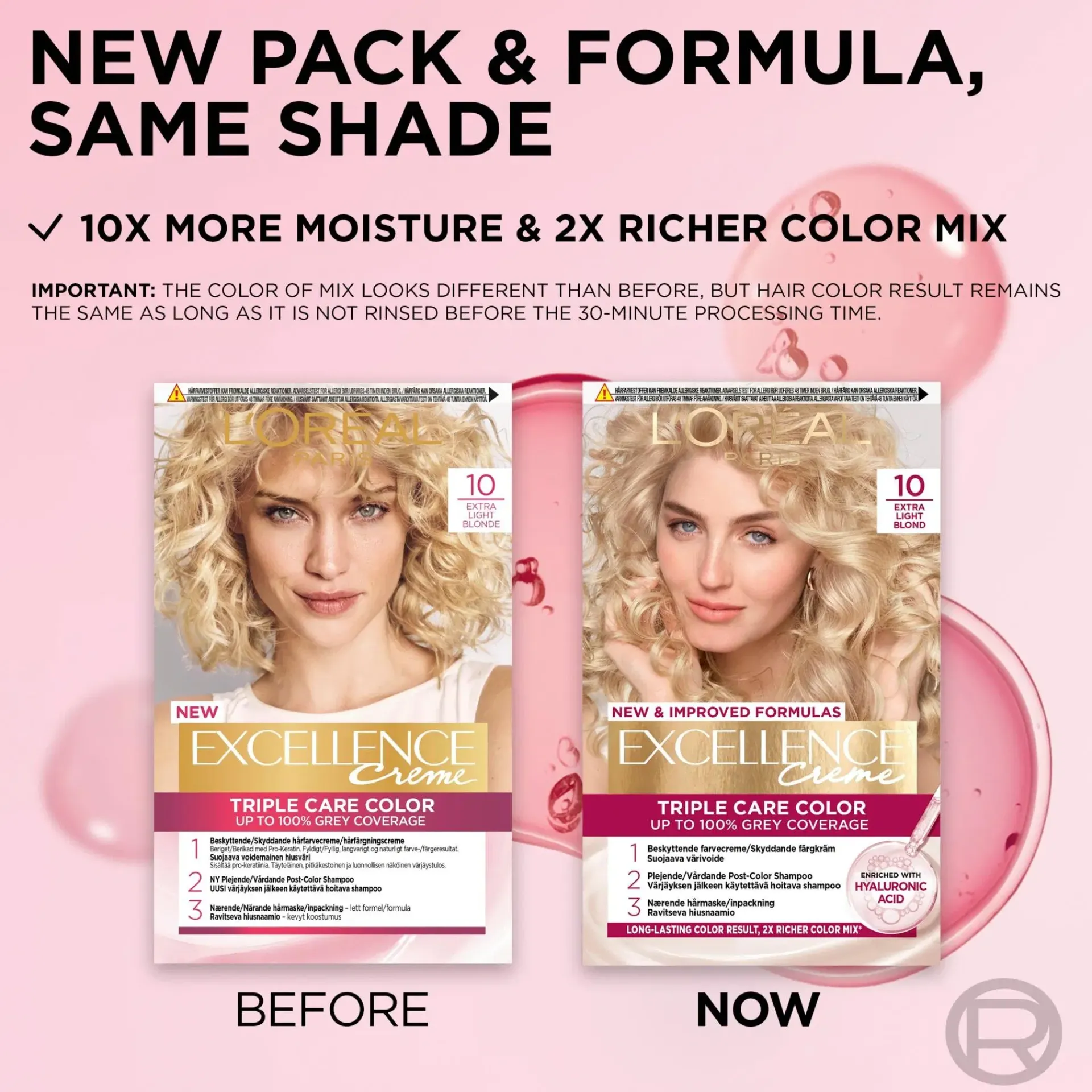 L'Oréal Paris Hiusvärit<Excellence Creme 10 Extra Light Blonde Kirkas Vaalea kestoväri 1kpl