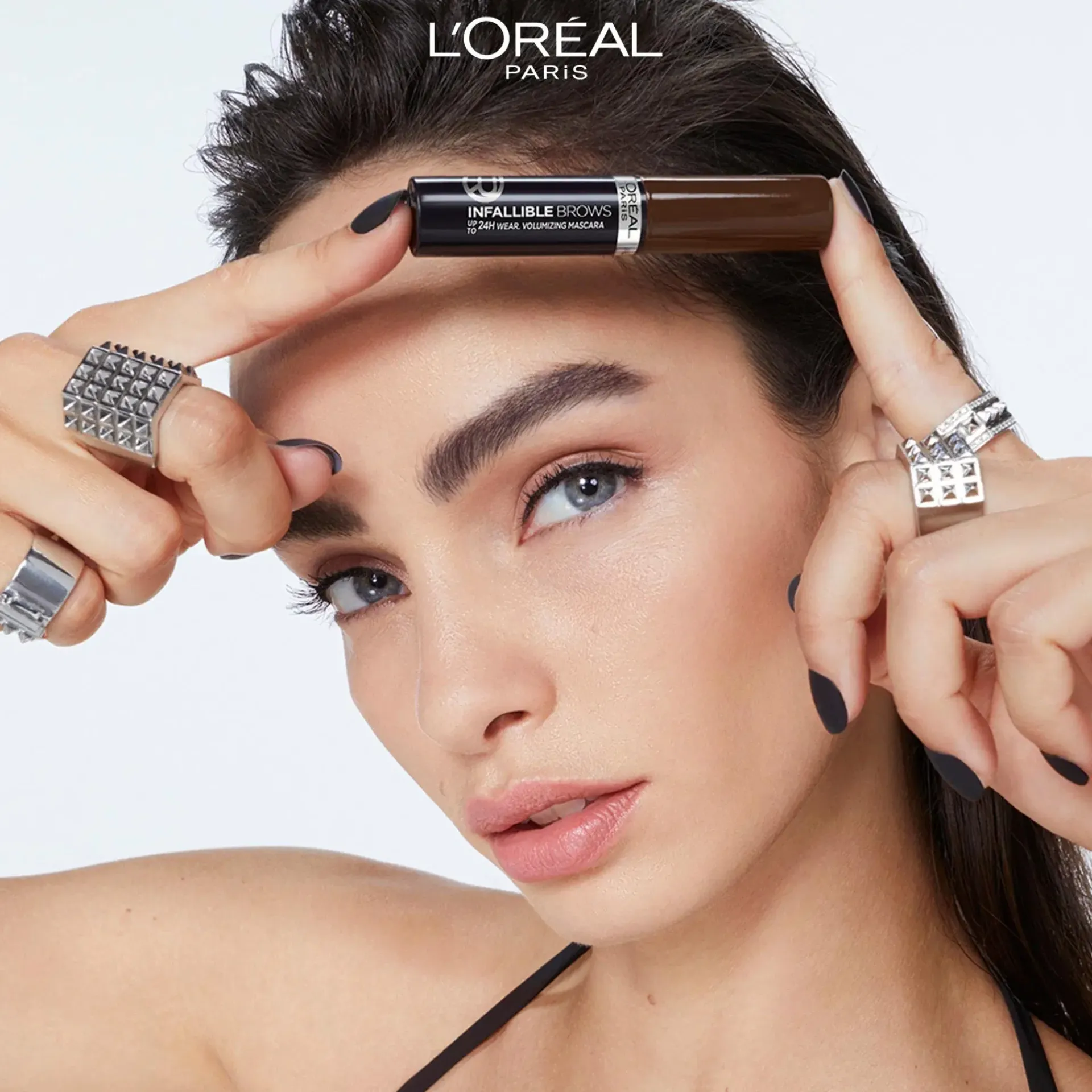 L'Oréal Paris Silmämeikit<Infaillible Brows 24H Volumizing Mascara 1.0 Ebony kulmamaskara 5ml