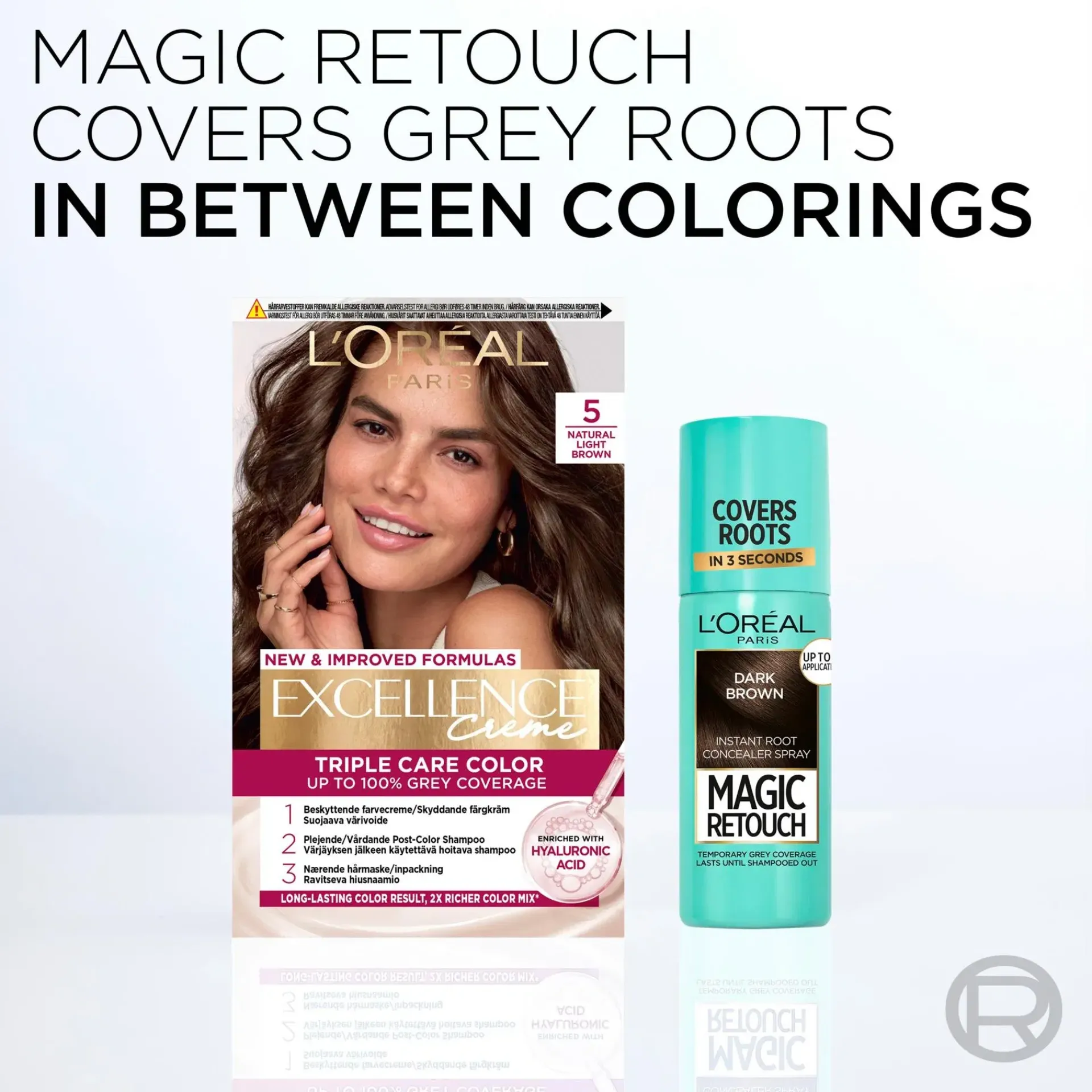 L'Oréal Paris Hiusvärit<Magic Retouch Dark Brown Suihkutettava tyvisävyte 75ml
