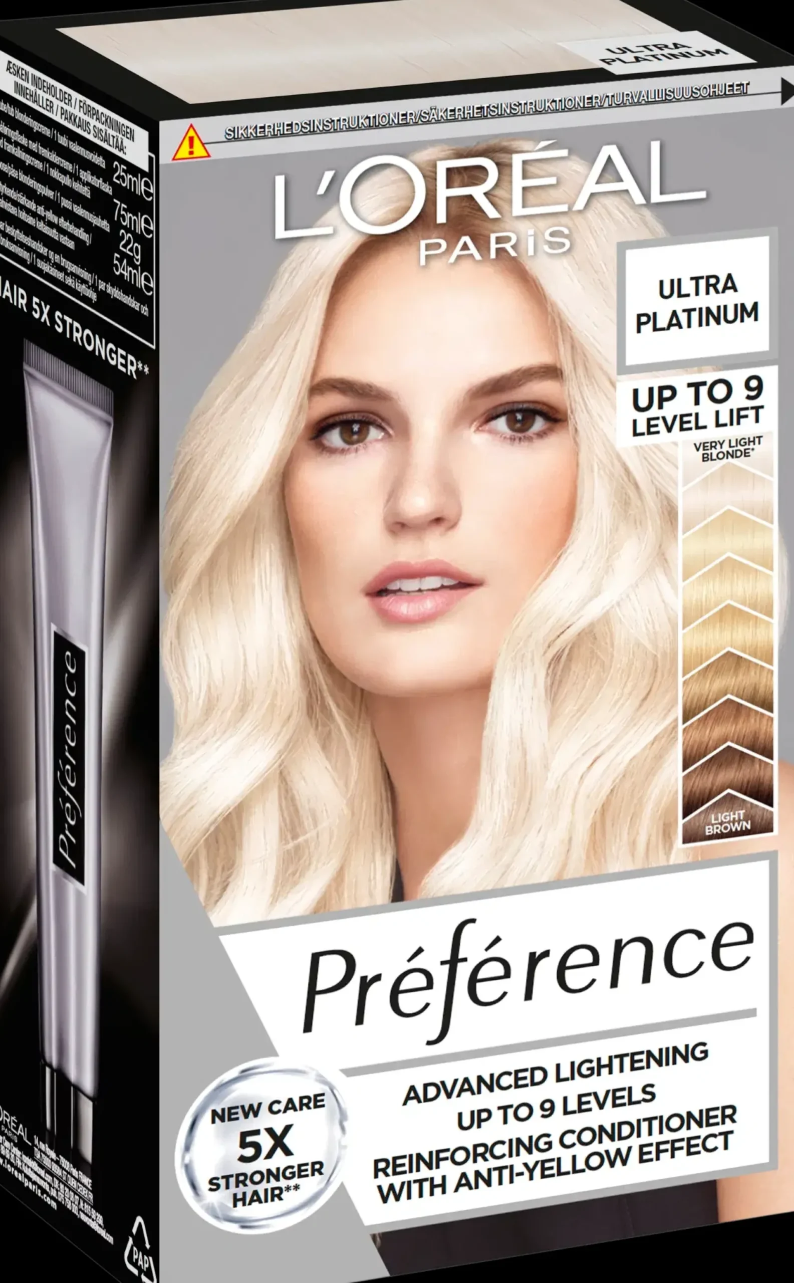 L'Oréal Paris Hiusvärit<Préférence Le Blonding Ultra Platinum 9 asteen ultravoimakas vaalennus 1kpl