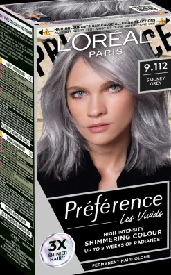 L'Oréal Paris Hiusvärit<Préférence Vivid Colours Smokey Grey intensiivinen kestoväri 1kpl