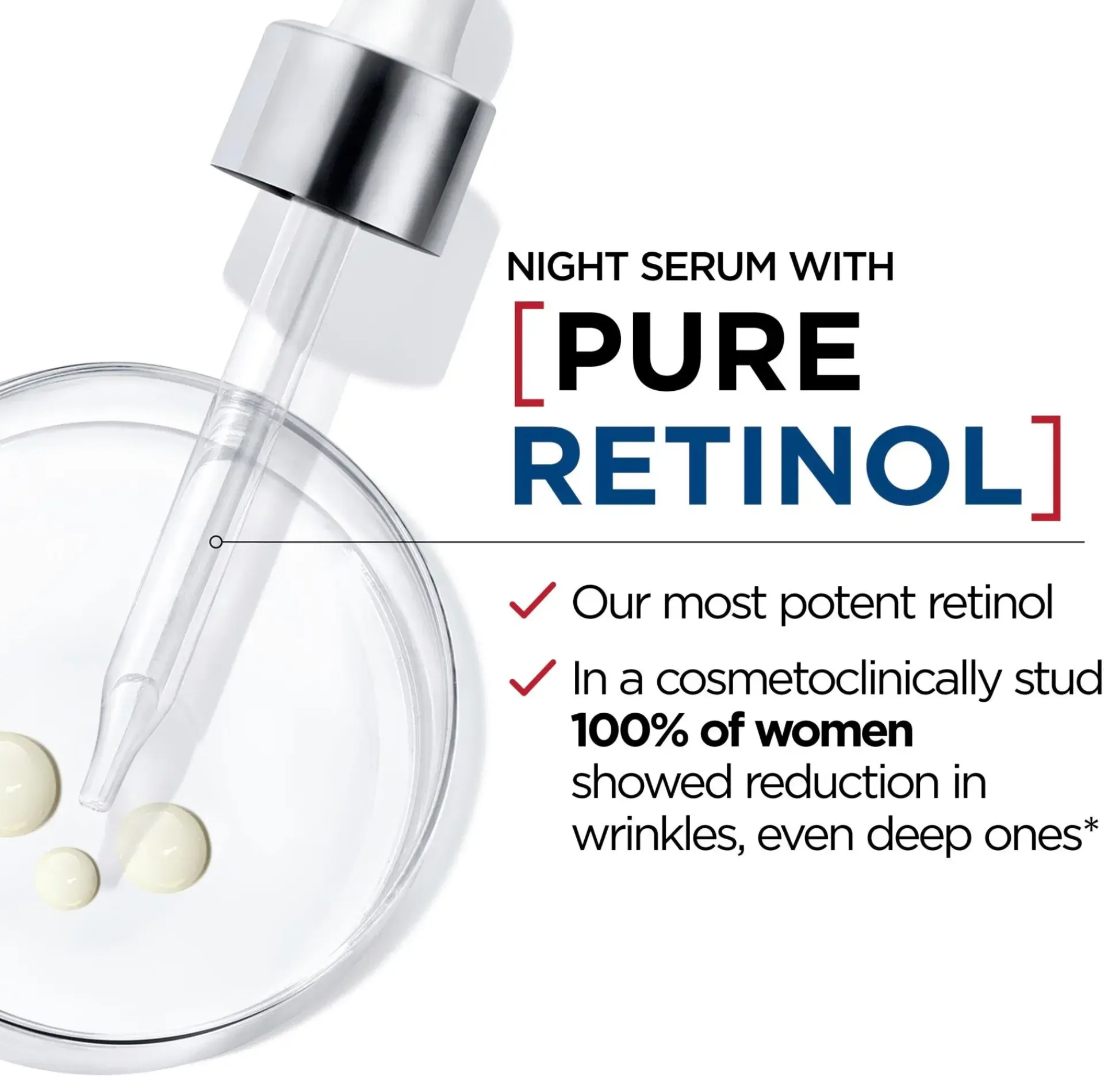 L'Oréal Paris Ihonhoidon Tehoaineet|Kasvojenhoito<Revitalift Laser Pure Retinol yöseerumi ryppyjä vastaan 30ml
