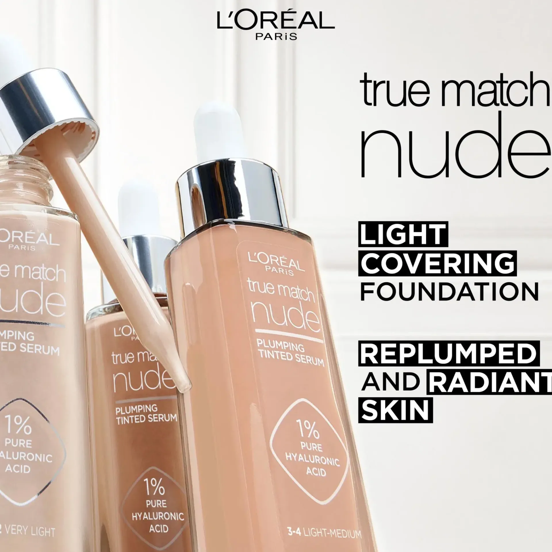 L'Oréal Paris Kasvomeikit<True Match Nude Plumping Tinted Serum meikkivoide 30 ml