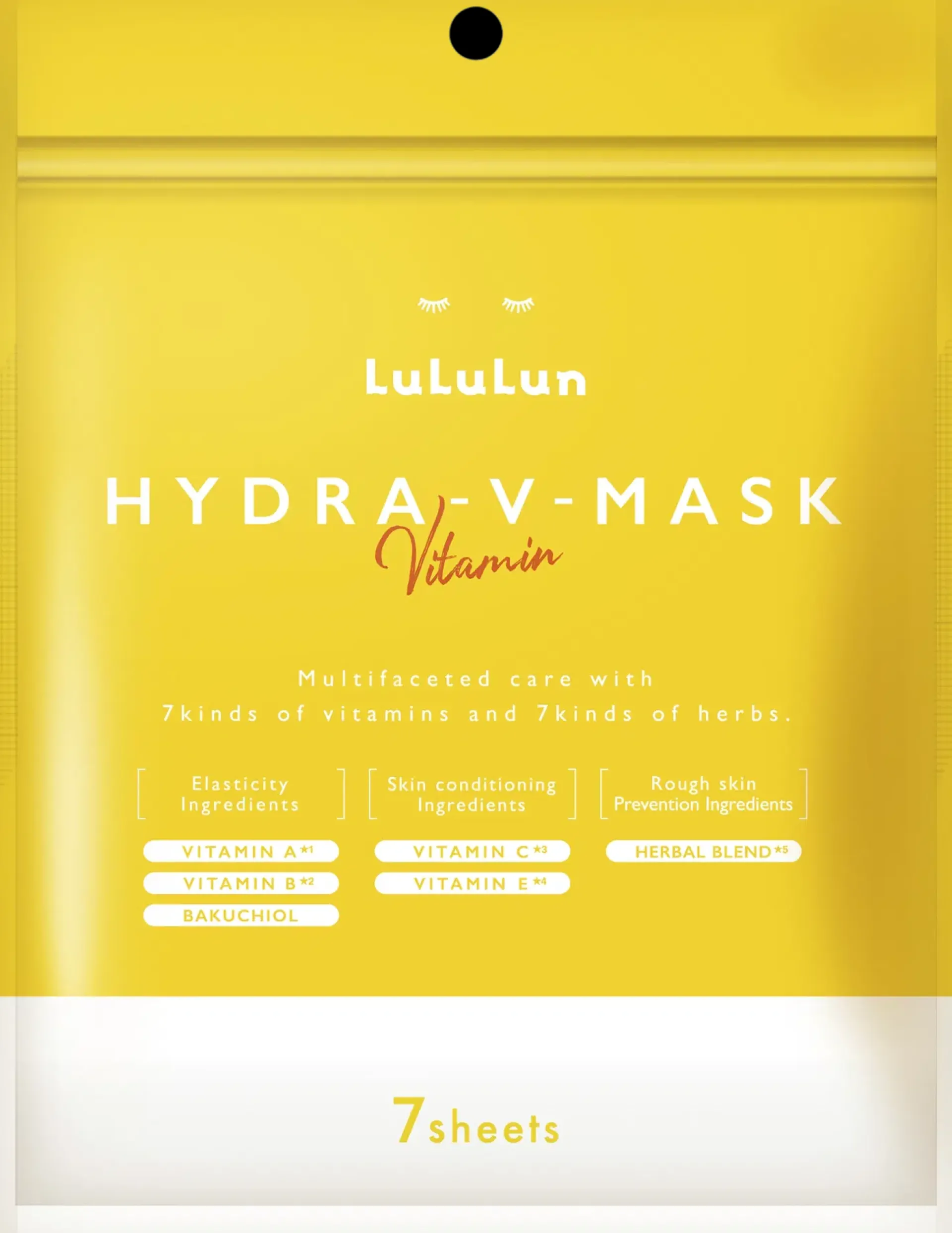 LuLuLun J-Beauty|Kasvojenhoito<Hydra V-Mask Vitamin Sheet Mask 7-pack kangasnaamio 7kpl