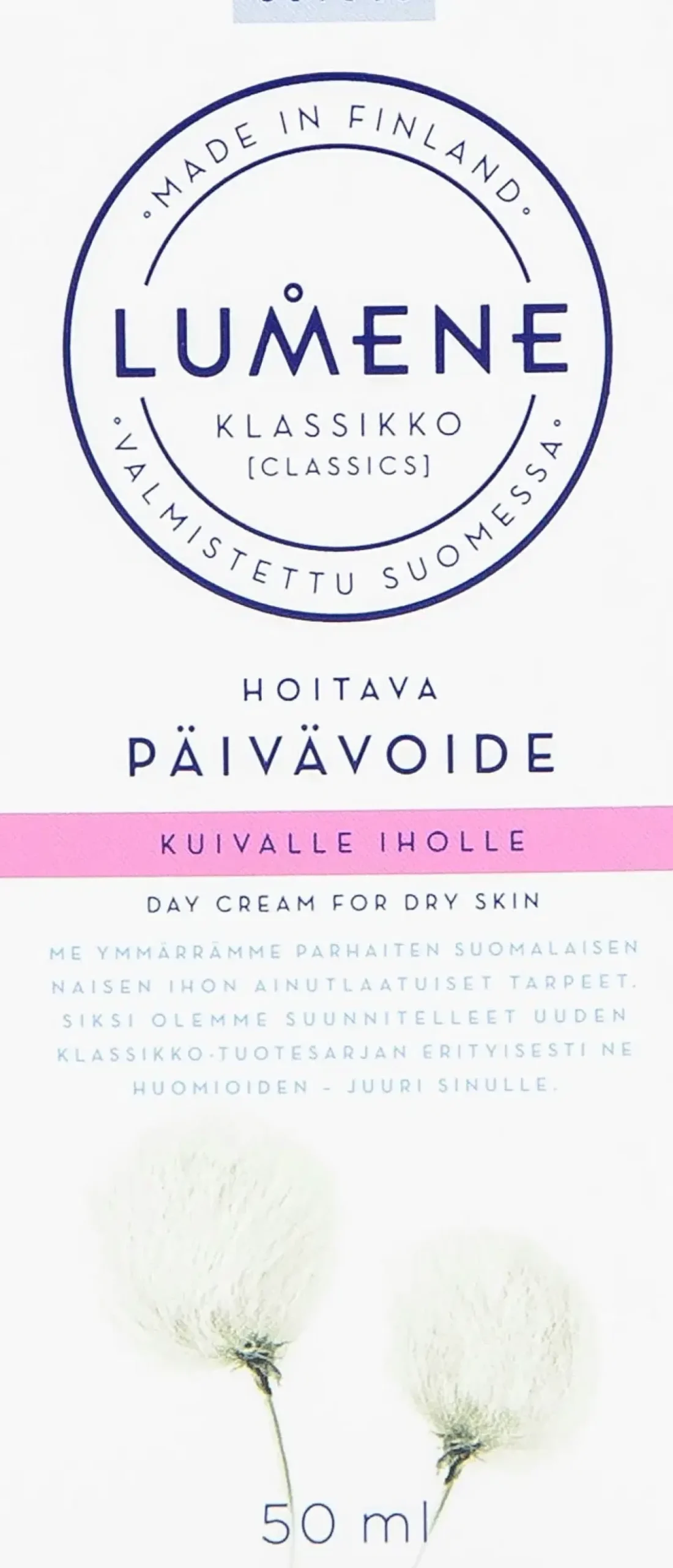 Lumene Kasvojenhoito<KLASSIKKO Hoitava päivävoide kuivalle iholle 50ml