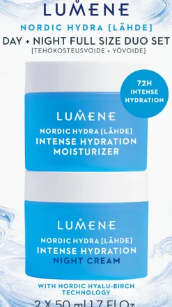 Lumene Kasvojenhoito<LÄHDE Tehokosteusvoide + yövoide tuplapakkaus 2x50 ml
