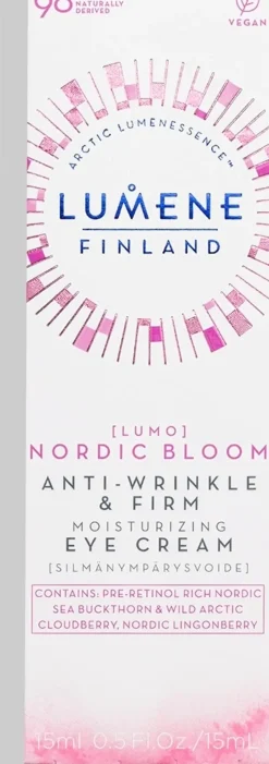 Lumene Kasvojenhoito<LUMO Silottava & kiinteyttävä silmänympärysvoide 15 ml