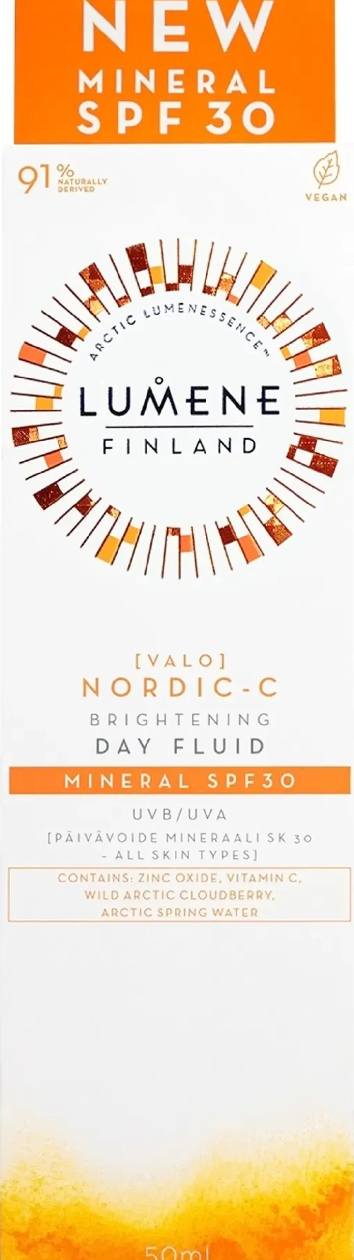 Lumene Ihonhoidon Tehoaineet|Kasvojenhoito<VALO Kirkastava päivävoide mineraali sk 30 50 ml