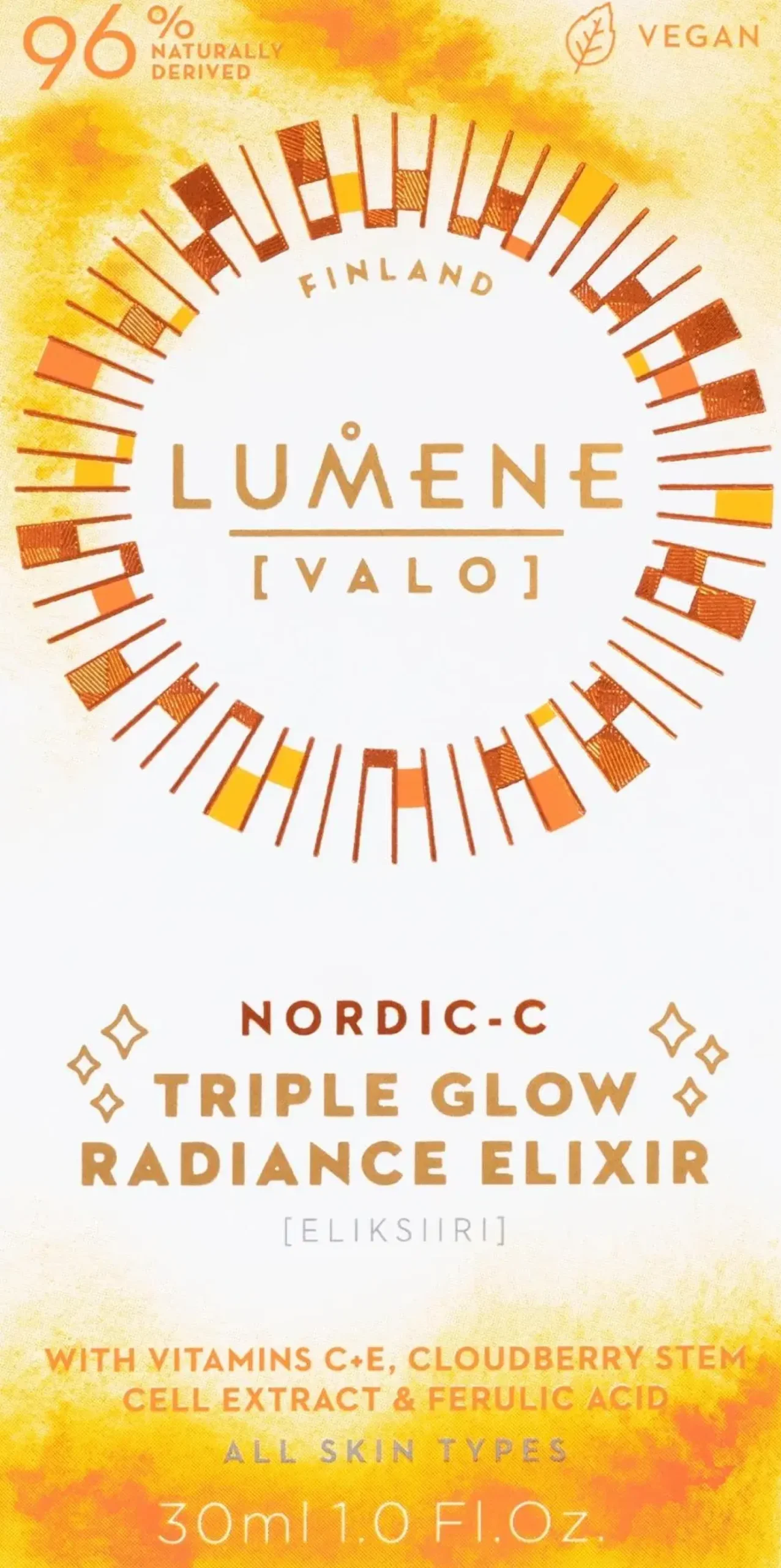 Lumene Ihonhoidon Tehoaineet|Kasvojenhoito<VALO Nordic-C Triple Glow Kirkastava eliksiiri 30 ml