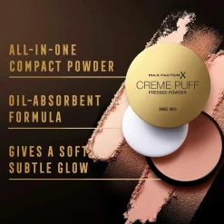 Max Factor Kasvomeikit<Creme Puff Powder 50 Natural 14 g meikkipuuteri