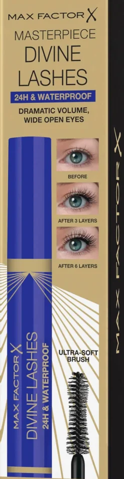 Max Factor Silmämeikit<Divine Lashes Mascara Black Waterproof 4 ml ripsiväri