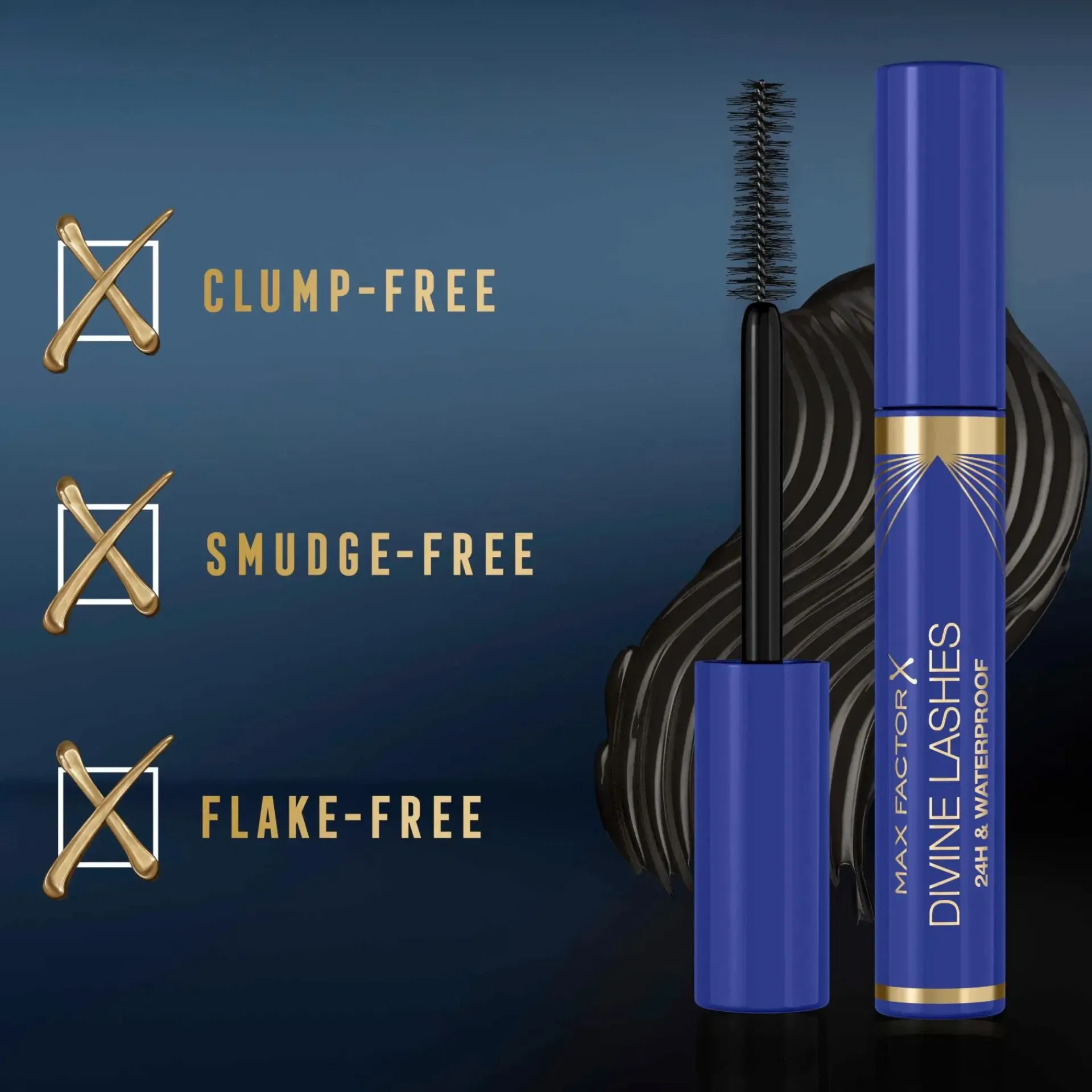 Max Factor Silmämeikit<Divine Lashes Mascara Black Waterproof 4 ml ripsiväri