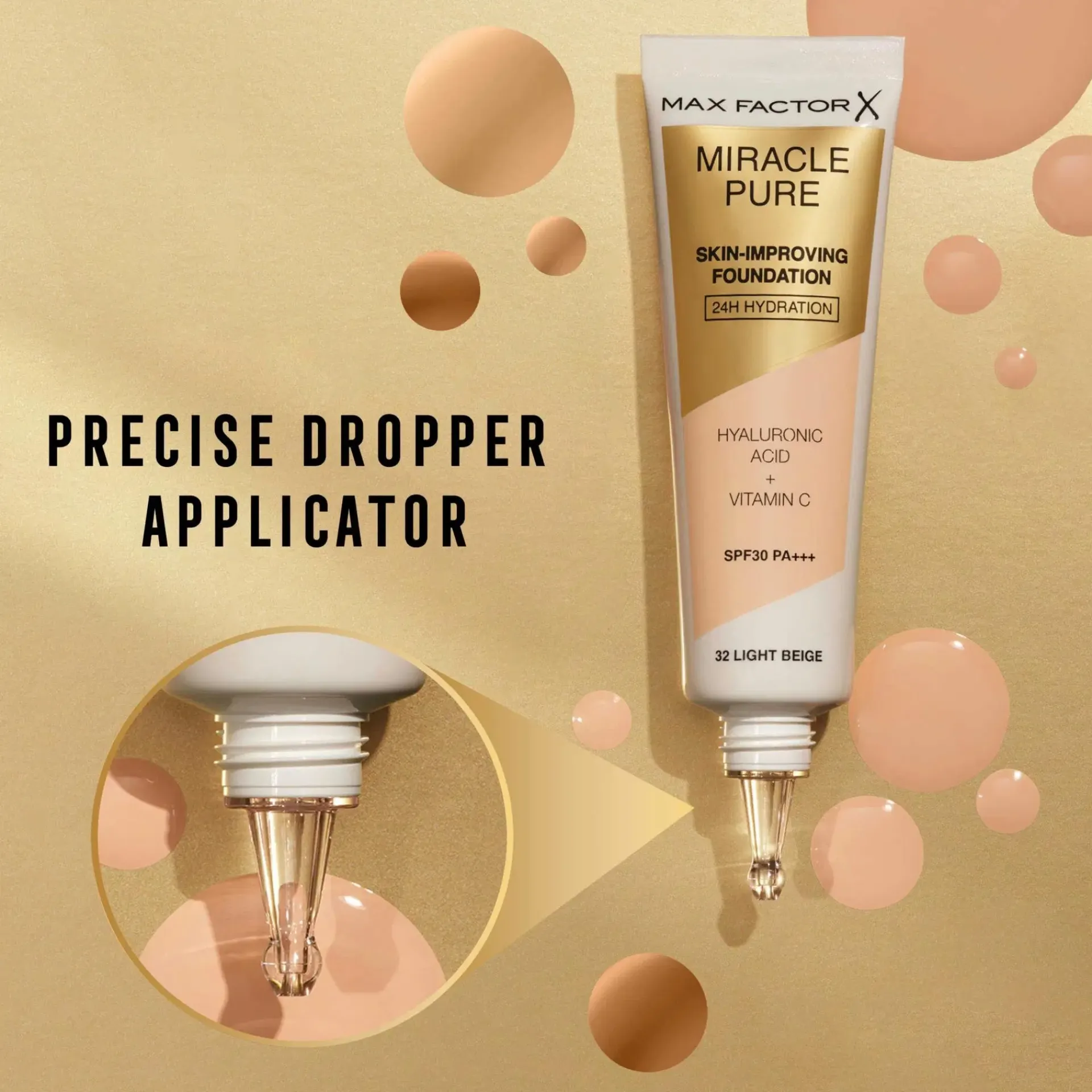 Max Factor Kasvomeikit<Miracle Pure Foundation 30 ml 45 Warm Almond