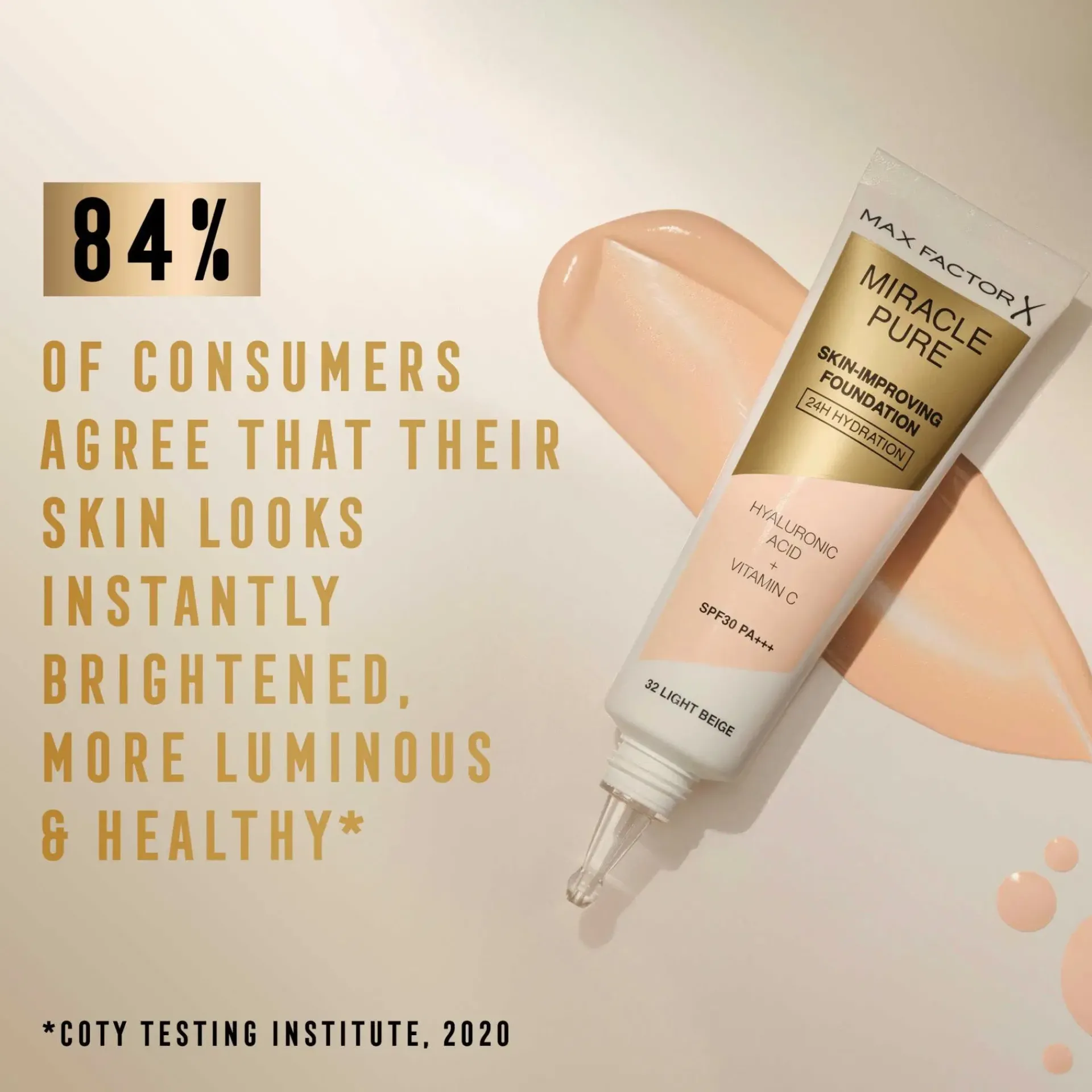 Max Factor Kasvomeikit<Miracle Pure Foundation 30 ml 45 Warm Almond