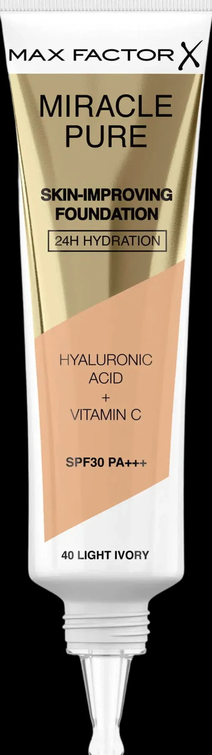 Max Factor Kasvomeikit<Miracle Pure Foundation 40 Light Ivory 30 ml