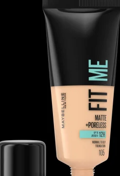 Maybelline Kasvomeikit<New York Fit Me Matte & Poreless 105 Natural Ivory -meikkivoide 30ml