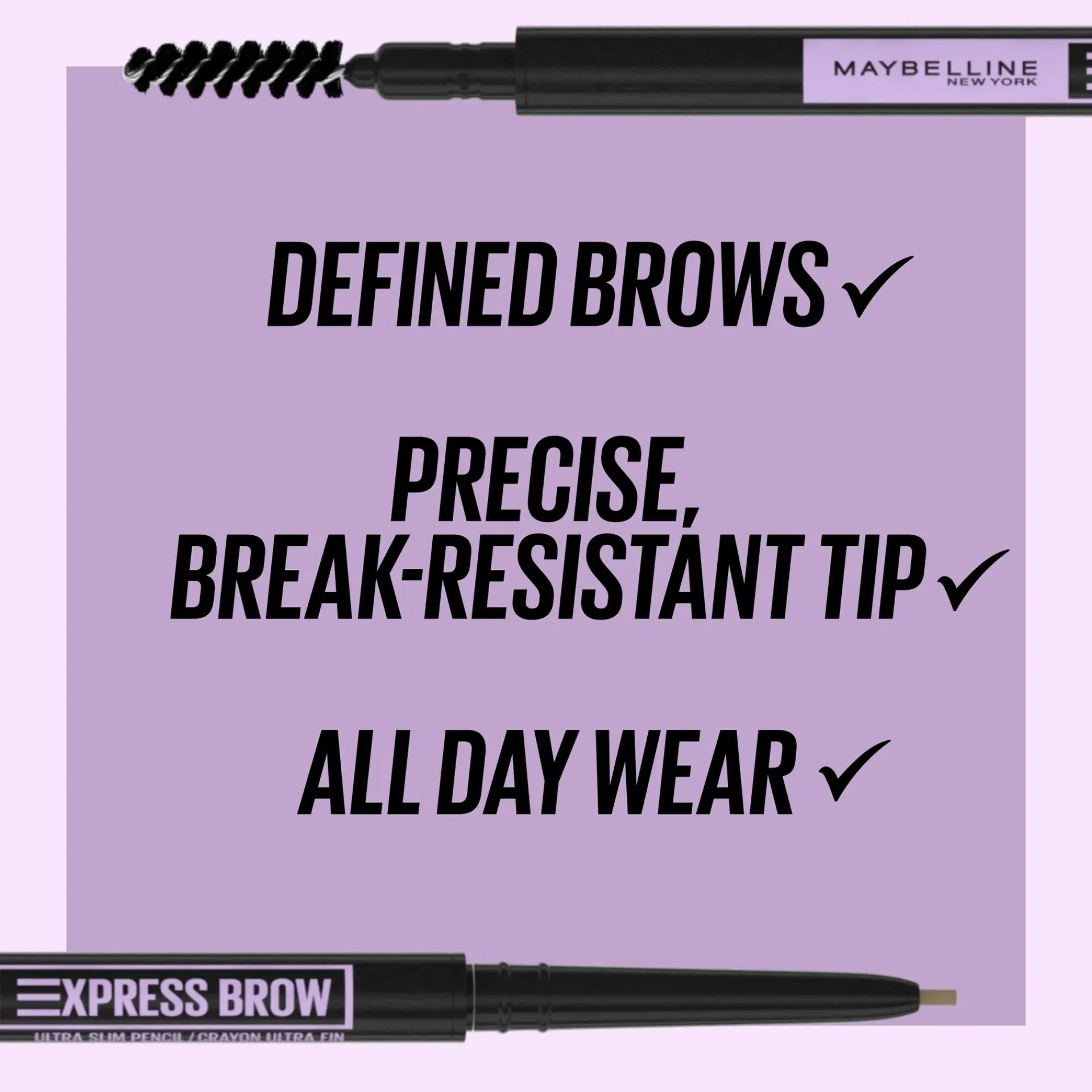 Maybelline Silmämeikit<New York Express Brow Ultra Slim 04 Medium brown -kulmakynä 0,84g
