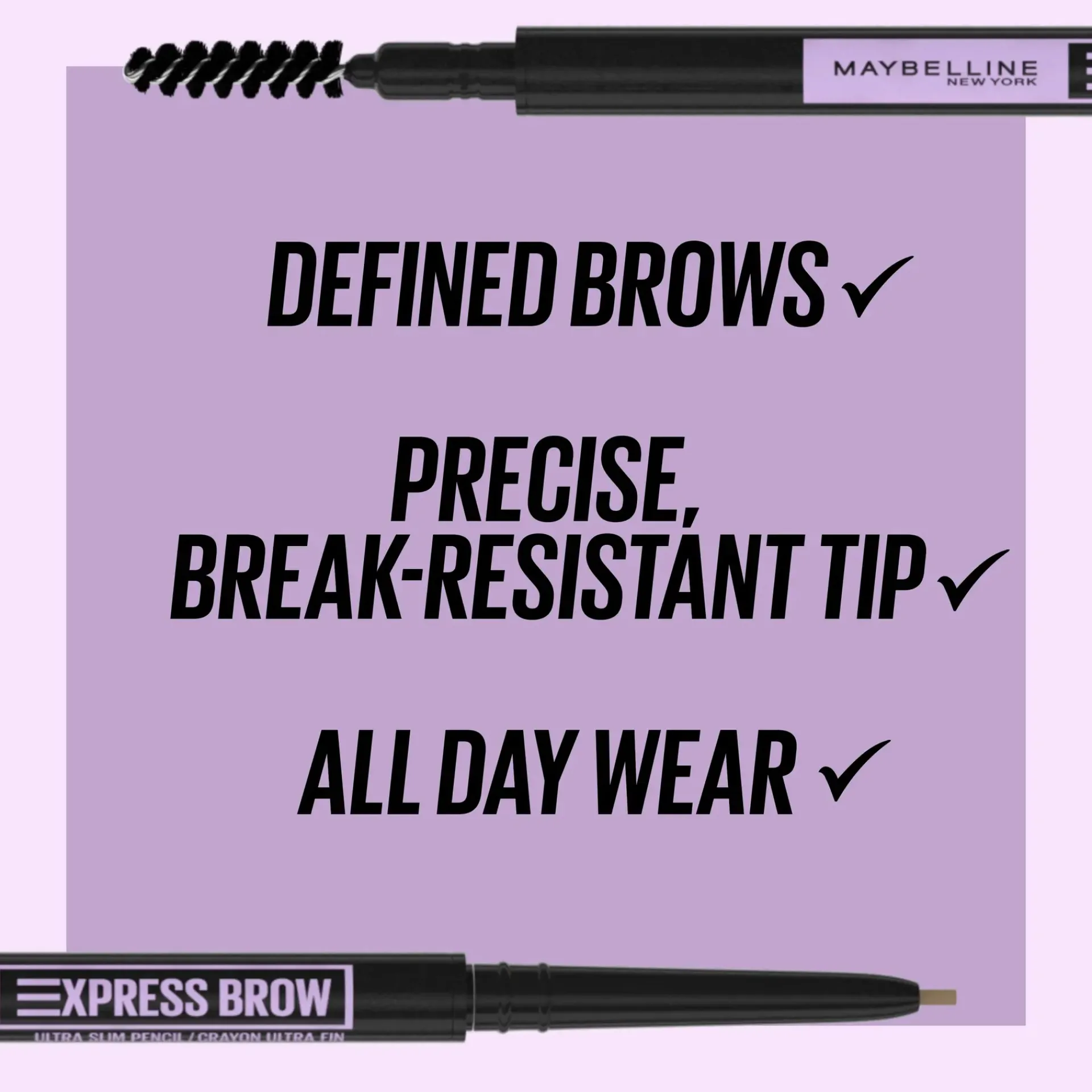 Maybelline Silmämeikit<New York Express Brow Ultra Slim 02 Soft Brown -kulmakynä 0,84g