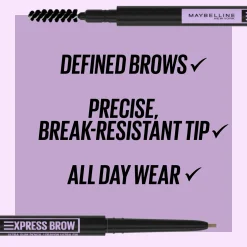 Maybelline Silmämeikit<New York Express Brow Ultra Slim 07 Black -kulmakynä 0,84g