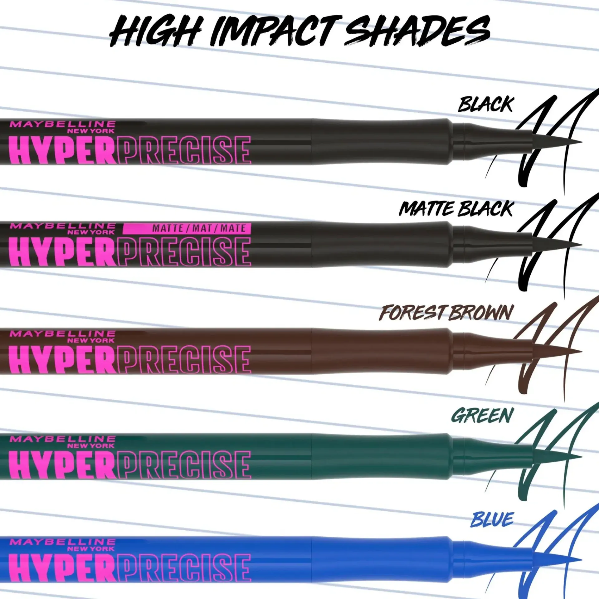 Maybelline Silmämeikit<New York Hyper Precise Liquid Liner 700 Black nestemäinen silmänrajauskynä 1ml